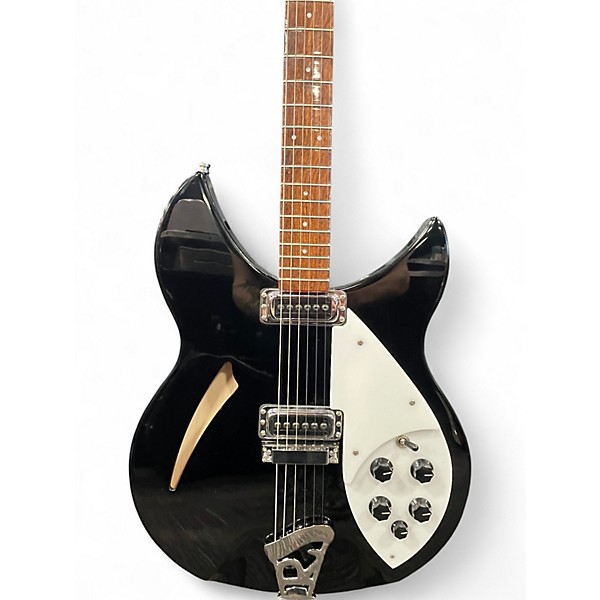 Used Rickenbacker 360 Black Hollow Body Electric Guitar