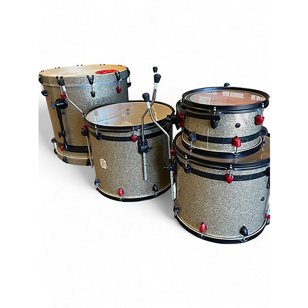 Used 2021 SJC Drums 4 Piece Custom  Metallic Gold Drum Kit