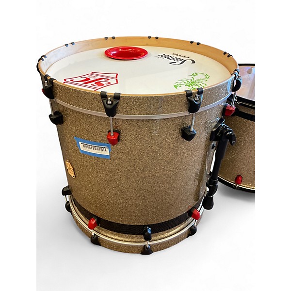 Used 2021 SJC Drums 4 Piece Custom  Metallic Gold Drum Kit
