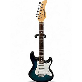 Used Fernandes Strat Ocean Blue Burst Solid Body Electric Guitar