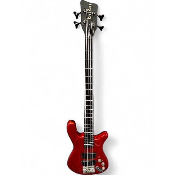 Used RockBass by Warwick Streamer Candy Apple Red Electric Bass Guitar