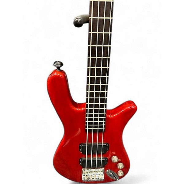 Used RockBass by Warwick Streamer Candy Apple Red Electric Bass Guitar