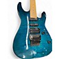 Used ESP MH103QM teal Solid Body Electric Guitar