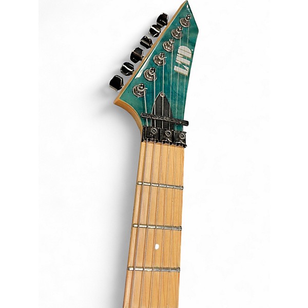 Used ESP MH103QM teal Solid Body Electric Guitar