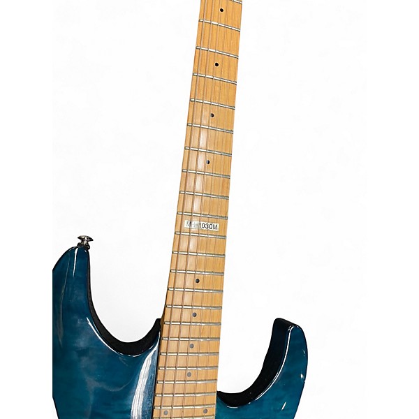 Used ESP MH103QM teal Solid Body Electric Guitar