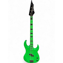 Used Dean Custom Zone 4-String Nuclear Green Electric Bass Guitar