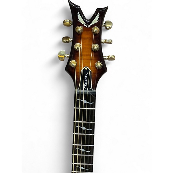 Used Dean Deceiver FMF 2 Tone Sunburst Solid Body Electric Guitar