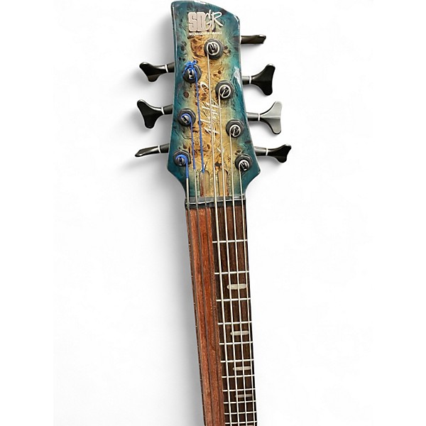 Used Ibanez Workshop SRAS7 Cosmic Blue Starburst Electric Bass Guitar