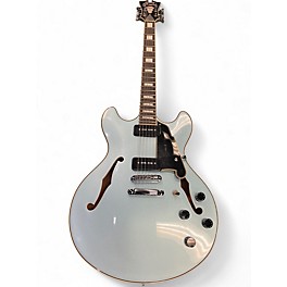 Used D'Angelico Premier Series DC Metallic Blue Hollow Body Electric Guitar