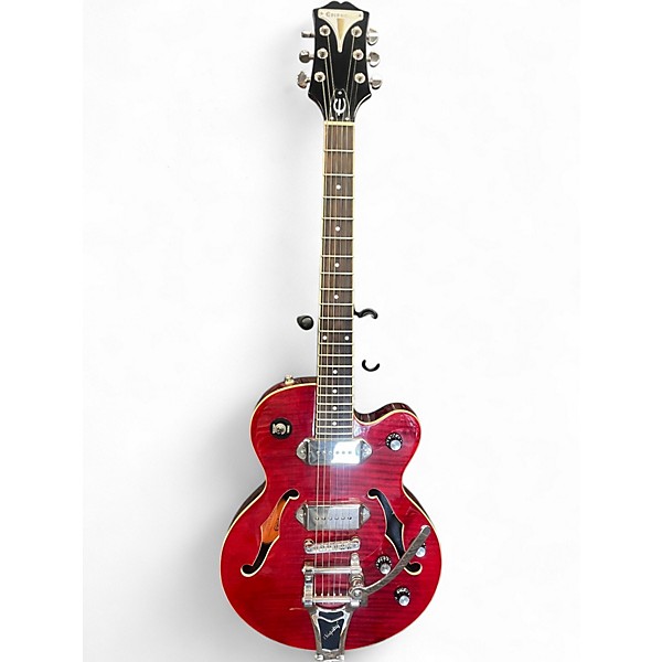 Used Epiphone Wildkat with Bigsby red Hollow Body Electric Guitar