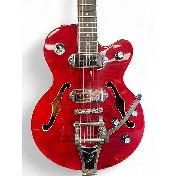 Used Epiphone Wildkat with Bigsby red Hollow Body Electric Guitar