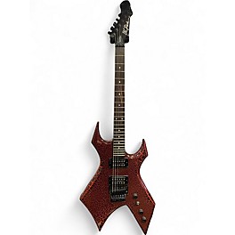 Used B.C. Rich Stranger Things "Eddie" NJ Series Warlock Red Crackle Solid Body Electric Guitar