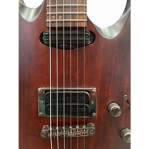 Used Mitchell MD300 Satin Red Solid Body Electric Guitar
