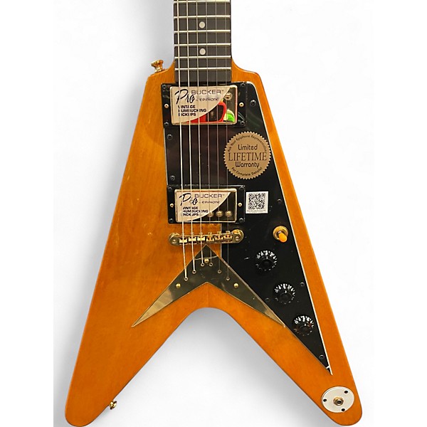 Used Epiphone JOE BONAMASSA AMOS FLYING V Natural Solid Body Electric Guitar