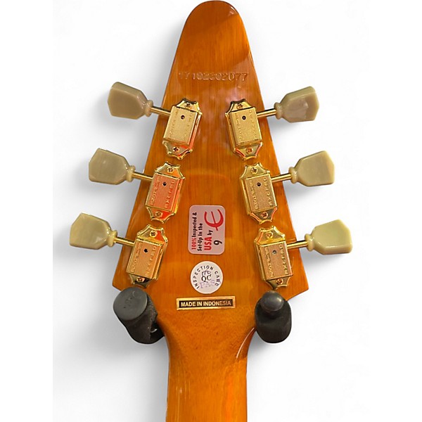 Used Epiphone JOE BONAMASSA AMOS FLYING V Natural Solid Body Electric Guitar