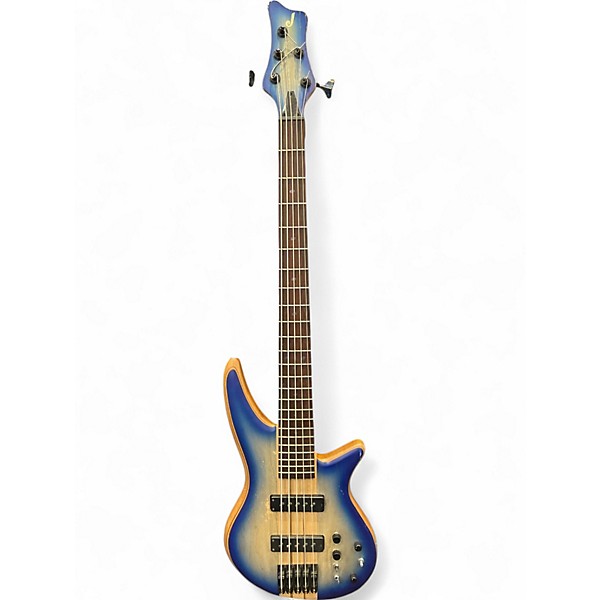 Used Jackson Pro Series Spectra Bass SBA V Blue Burst Electric Bass Guitar