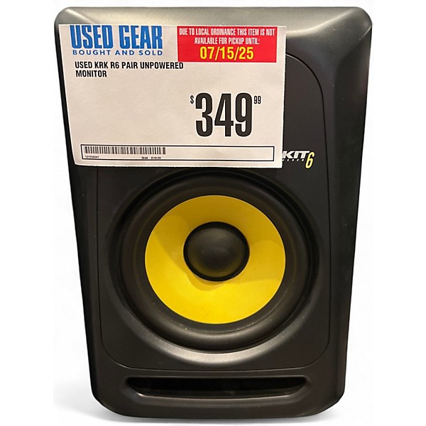 Used KRK R6 Pair Unpowered Monitor