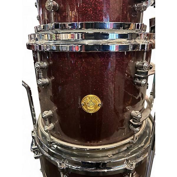 Used Gretsch Drums 4 Piece New Classic Maple Red Sparkle Drum Kit