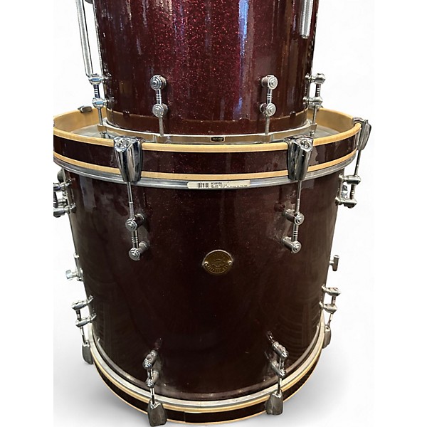 Used Gretsch Drums 4 Piece New Classic Maple Red Sparkle Drum Kit