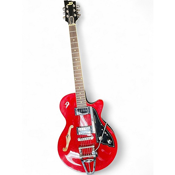 Used Duesenberg Starplayer TV Chrome Red Metallic Hollow Body Electric Guitar