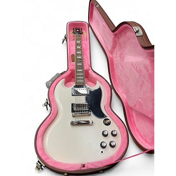 Used Epiphone 1961 Les Paul SG Standard Aged Classic White Solid Body Electric Guitar