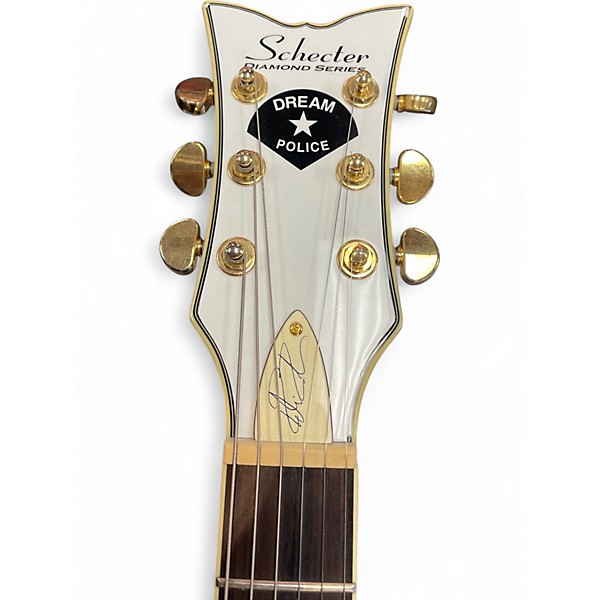 Used Schecter Guitar Research Robin Zander Signature Corsair Gloss White Solid Body Electric Guitar