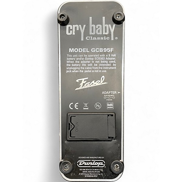 Used Dunlop GCB95F Crybaby Classic Wah With Fasel Inductor Effect Pedal
