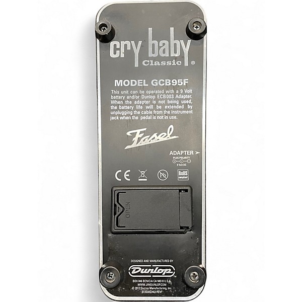 Used Dunlop GCB95F Crybaby Classic Wah With Fasel Inductor Effect Pedal