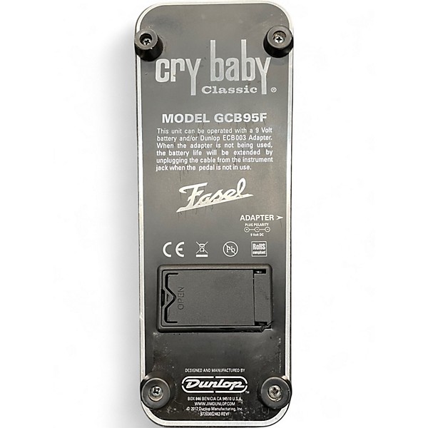 Used Dunlop GCB95F Crybaby Classic Wah With Fasel Inductor Effect Pedal
