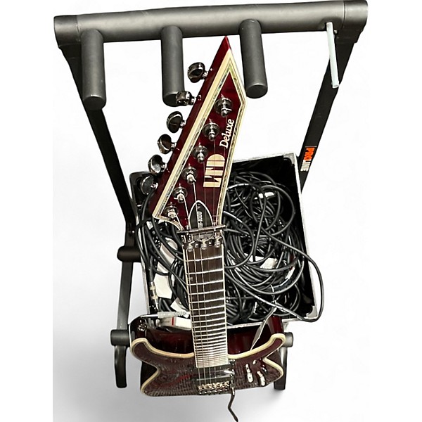 Used ESP MH1000 TRANS RED Solid Body Electric Guitar