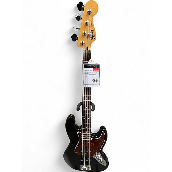 Vintage 1995 Fender MEXICAN JAZZ BASS Black Electric Bass