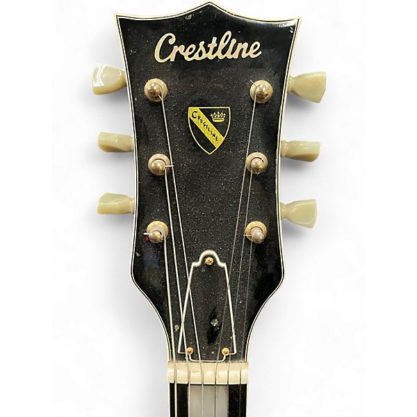 Used Crestline Single Cut Ebony Solid Body Electric Guitar