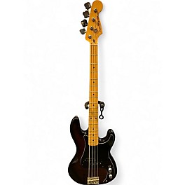 Used Cort double cut (replaced with mightymite neck) quilt brown Electric Bass Guitar