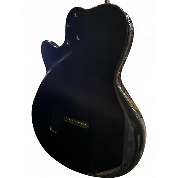 Used Godin Flat Five Trans Black Hollow Body Electric Guitar