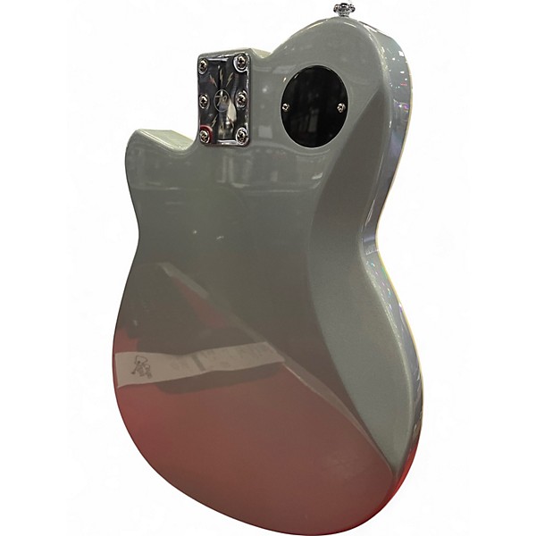 Used Reverend Double Agent OG Metallic Silver Freeze Solid Body Electric Guitar