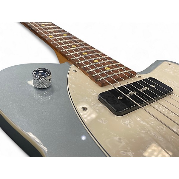 Used Reverend Double Agent OG Metallic Silver Freeze Solid Body Electric Guitar