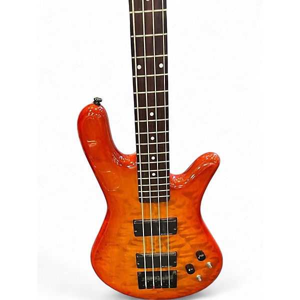 Used Spector Performer 4 Orange Electric Bass Guitar
