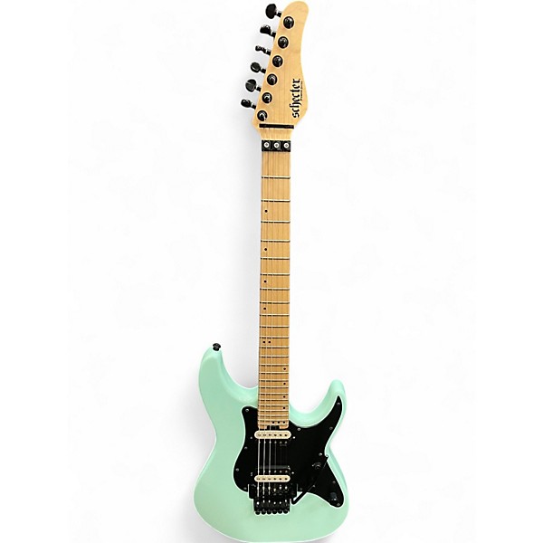 Used Schecter Guitar Research Sun Valley Shredder Sea Foam Green Solid Body Electric Guitar