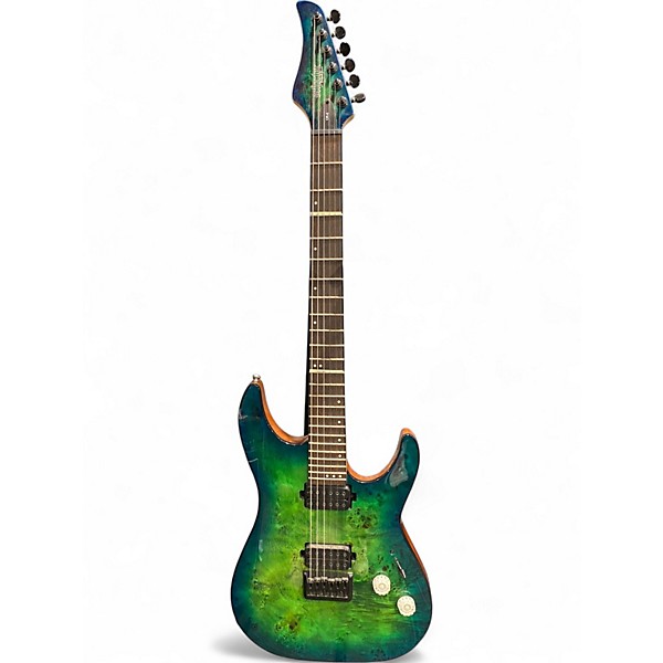 Used Schecter Guitar Research CR6 Aquaburst Solid Body Electric Guitar