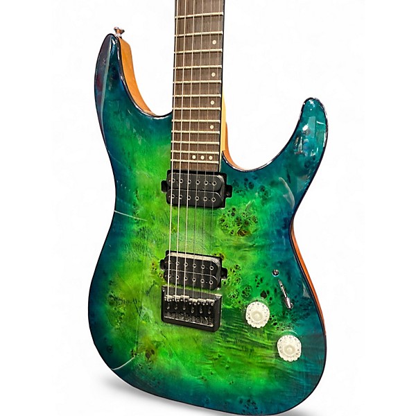 Used Schecter Guitar Research CR6 Aquaburst Solid Body Electric Guitar