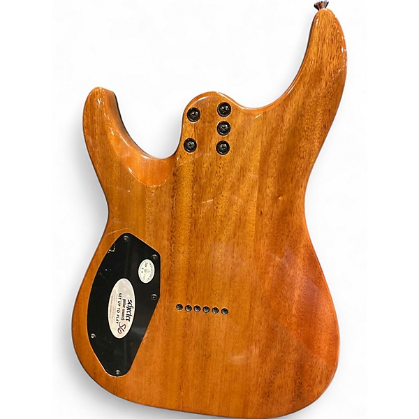 Used Schecter Guitar Research CR6 Aquaburst Solid Body Electric Guitar