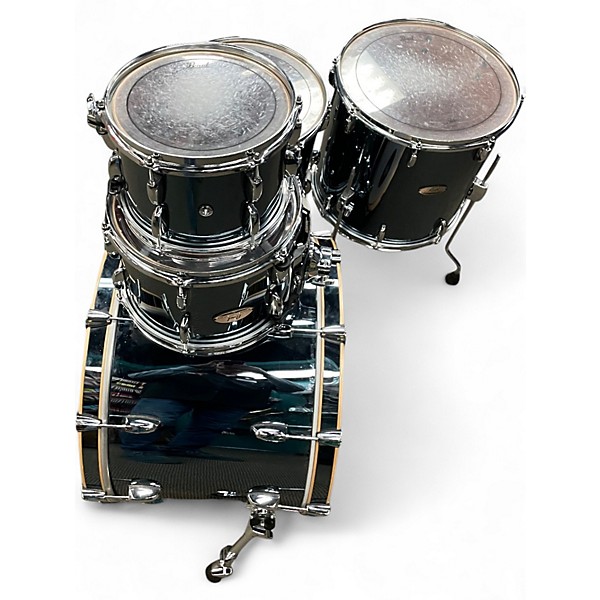 Used Pearl 6 Piece Session Studio Select Chrome Blue Drum Kit