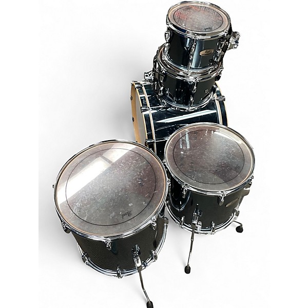 Used Pearl 6 Piece Session Studio Select Chrome Blue Drum Kit