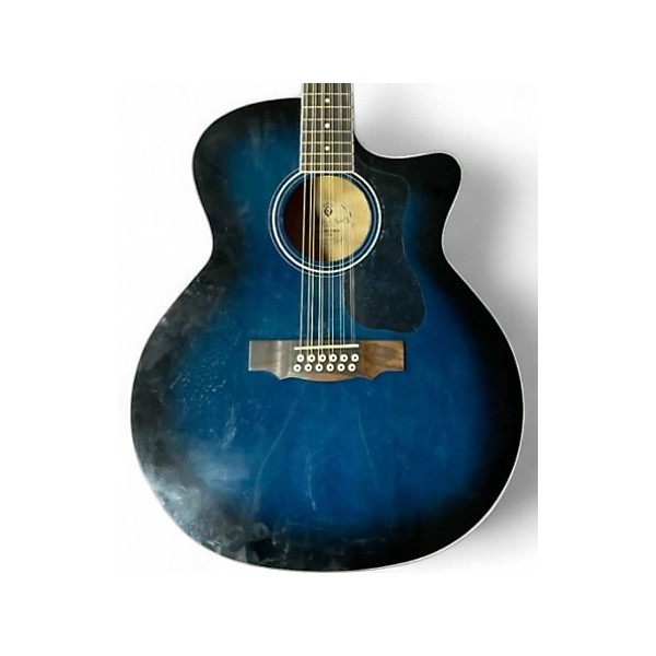 Used Guild F2512CE Midnight Blue 12 String Acoustic Electric Guitar