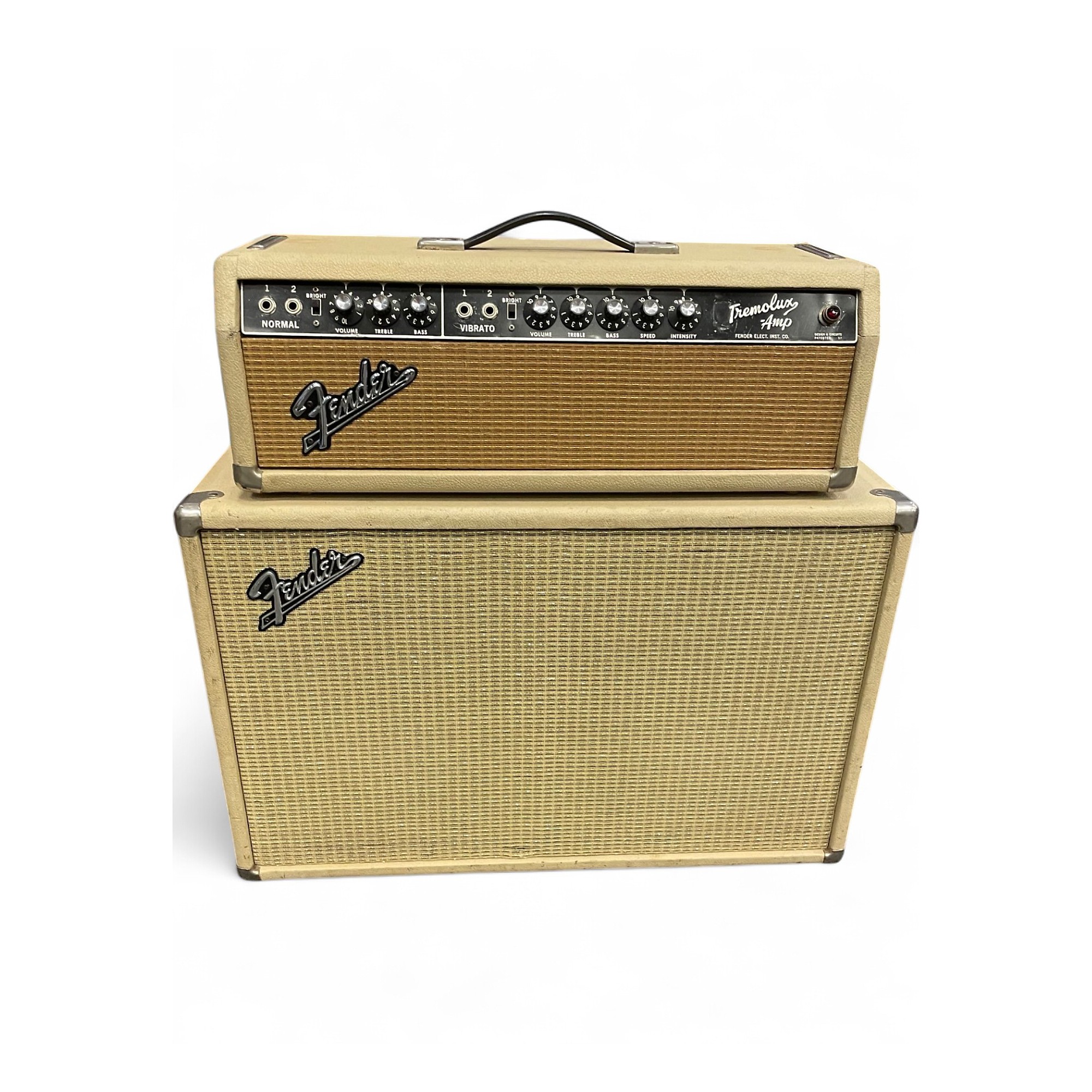 Vintage 1964 Fender Tremolux Head And Cab Tube Guitar Amp