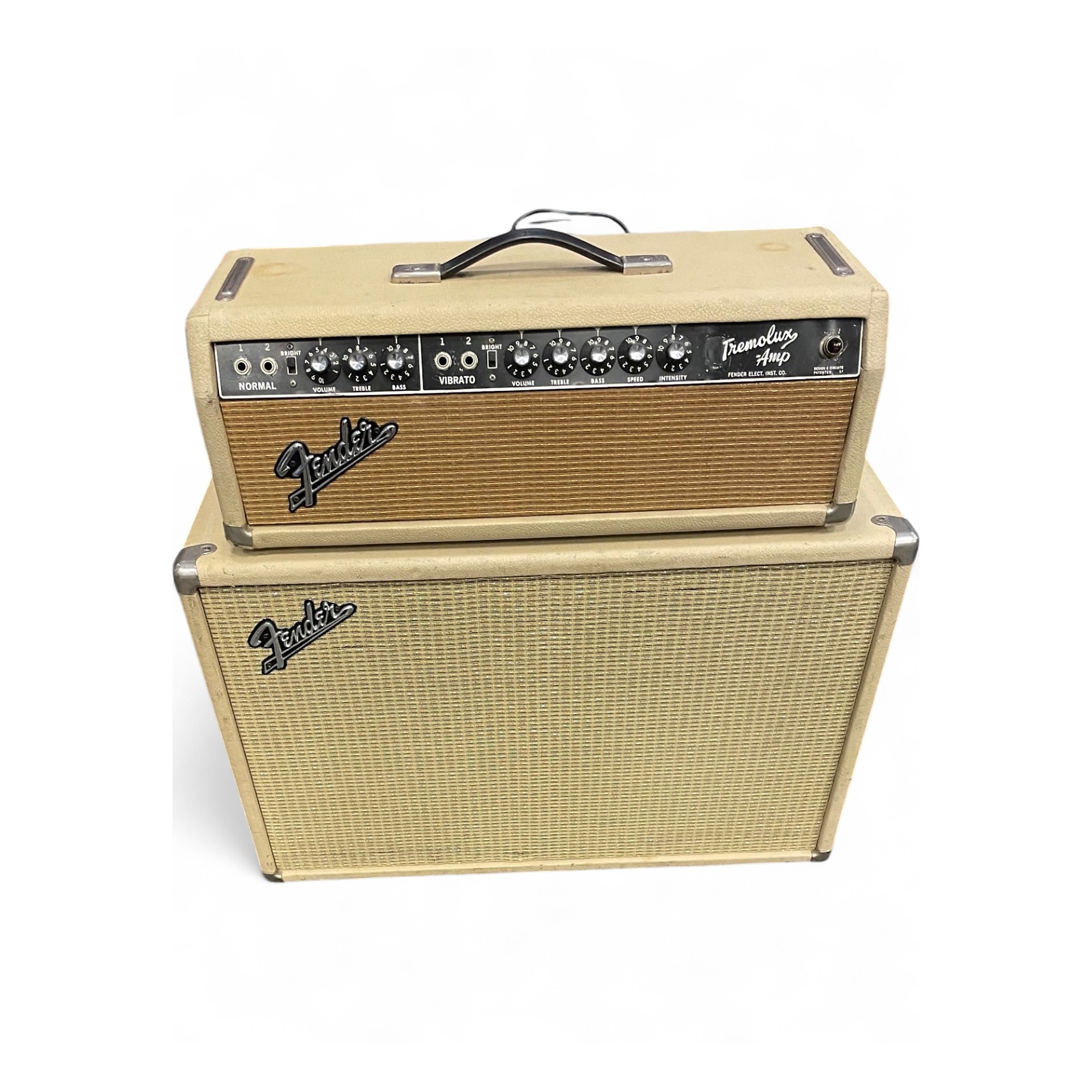 Vintage 1964 Fender Tremolux Head And Cab Tube Guitar Amp