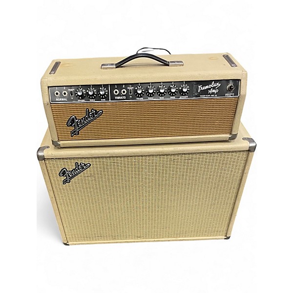 Vintage 1964 Fender Tremolux Head And Cab Tube Guitar Amp Head