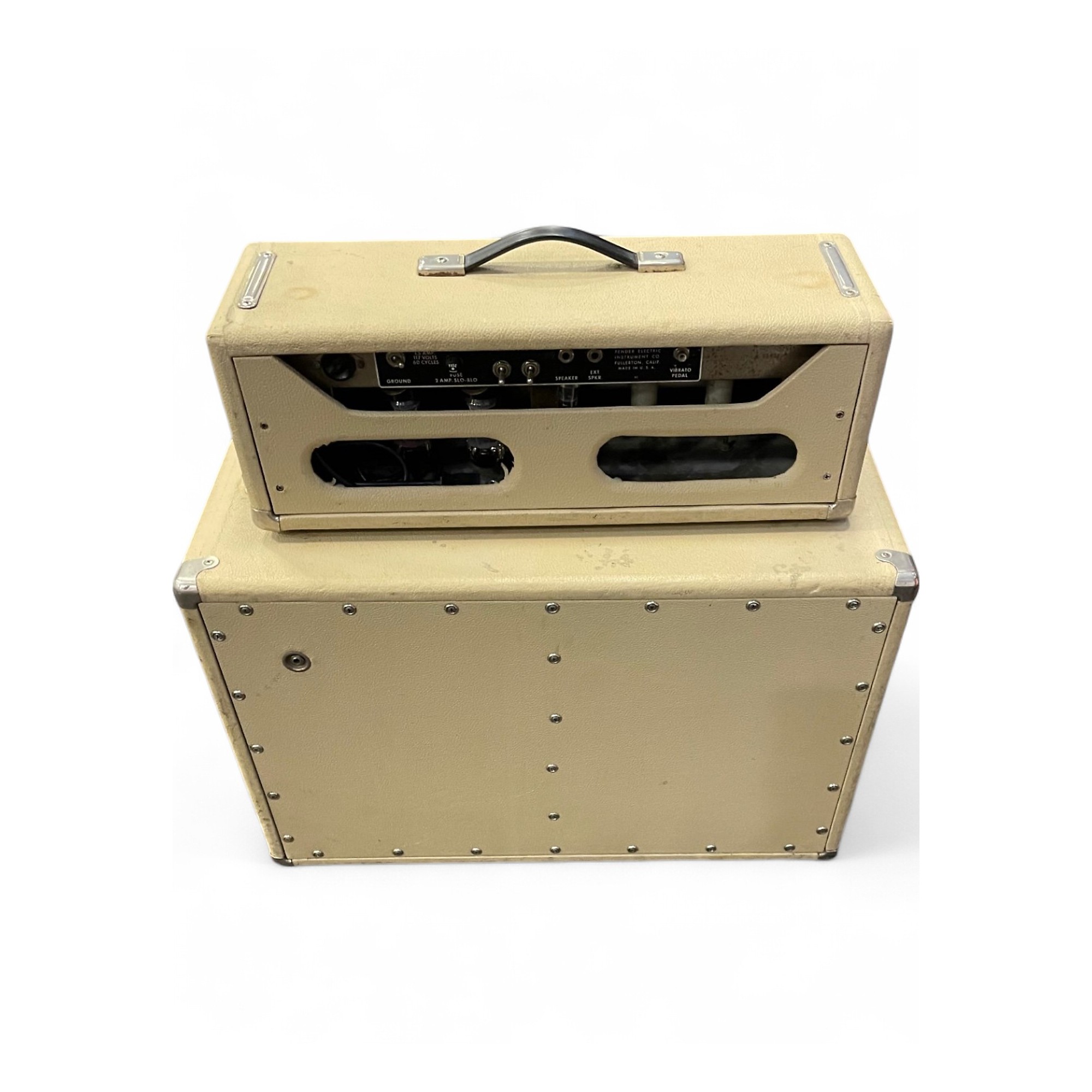 Vintage 1964 Fender Tremolux Head And Cab Tube Guitar Amp
