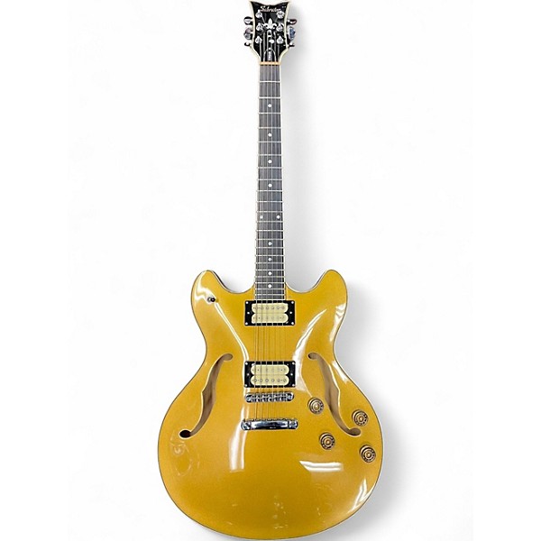 Used Schecter Guitar Research Corsair Gold Hollow Body Electric Guitar