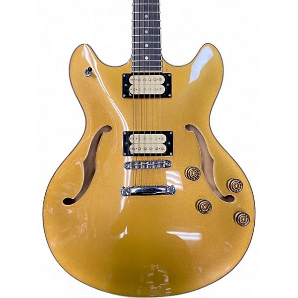 Used Schecter Guitar Research Corsair Gold Hollow Body Electric Guitar